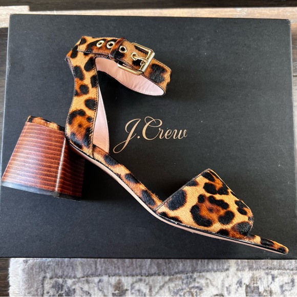 J. Crew Leopard Wide-Strap Penny Sandals in Calf Hair - color: Rich Mahogany - Picture 11 of 11